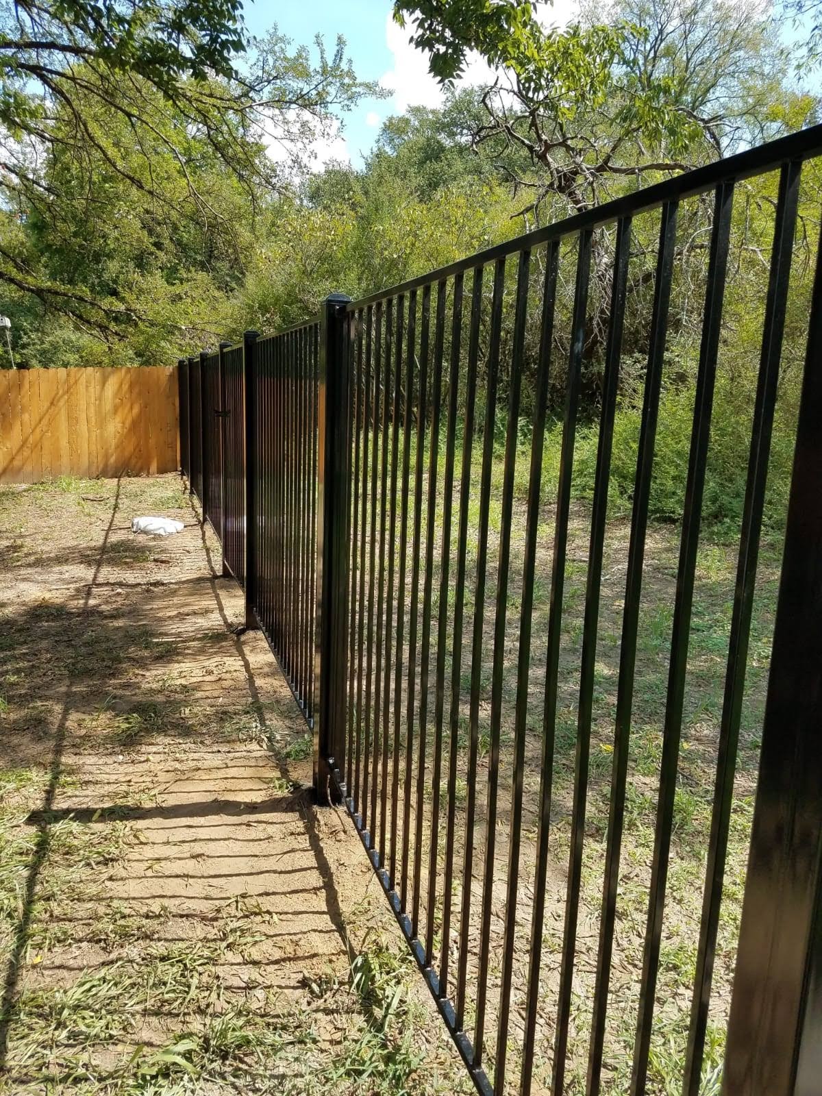 Iron fencing around yard Fort Worth TX